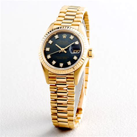 rolex lady 69178 datejust diamond dial 18k yellow gold watch|Rolex ladies Datejust 69173 price.